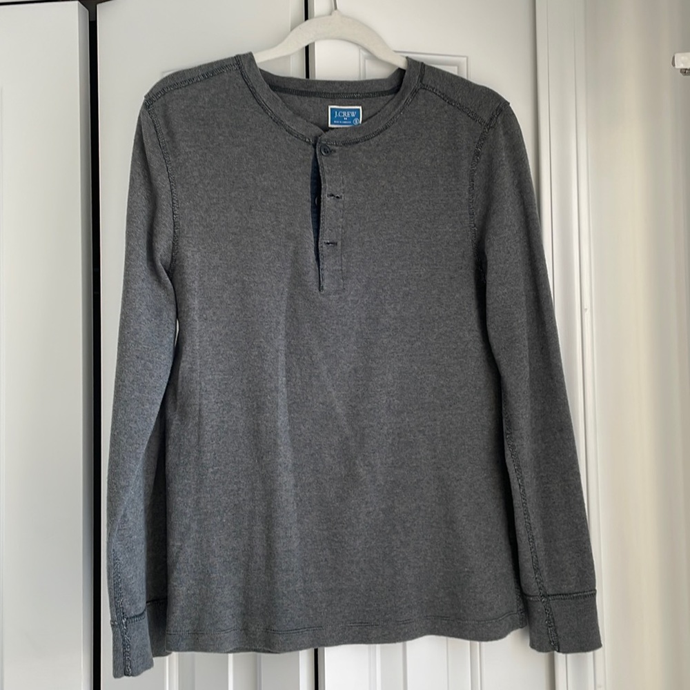 Grey long sleeve shirt. J. Crew. Size small